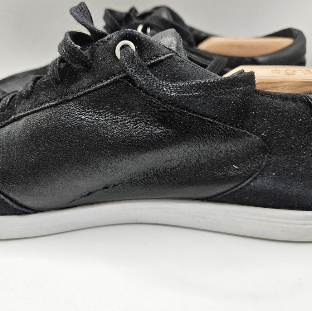 Cole Haan Grand.OS Women Size 10.5 B Black Leather Suede Low Top Casual Sneakers - Picture 4 of 10